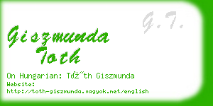 giszmunda toth business card